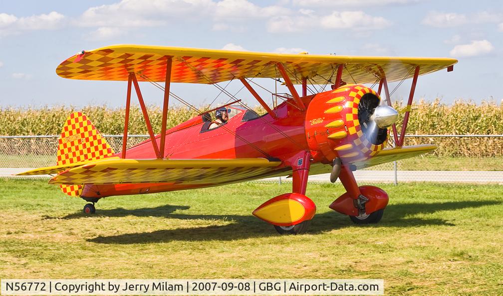 N56772, 1941 Boeing A75N1(PT17) C/N 75-2451, 2007 Galesburg, IL Stearman Fly-in