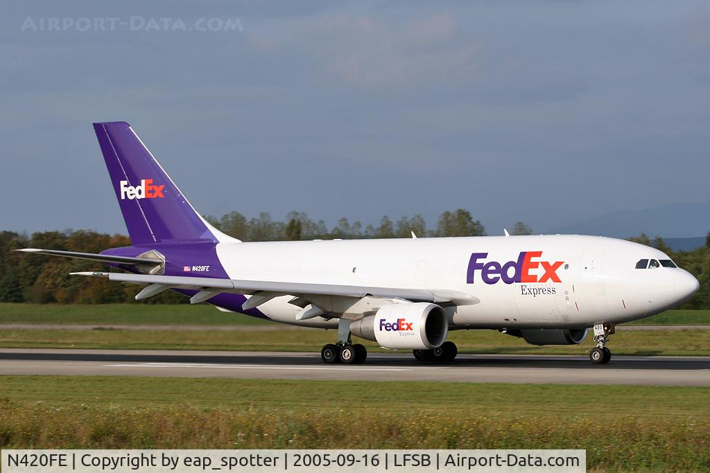 N420FE, 1986 Airbus A310-222 C/N 339, FedEx departing to Paris CDG