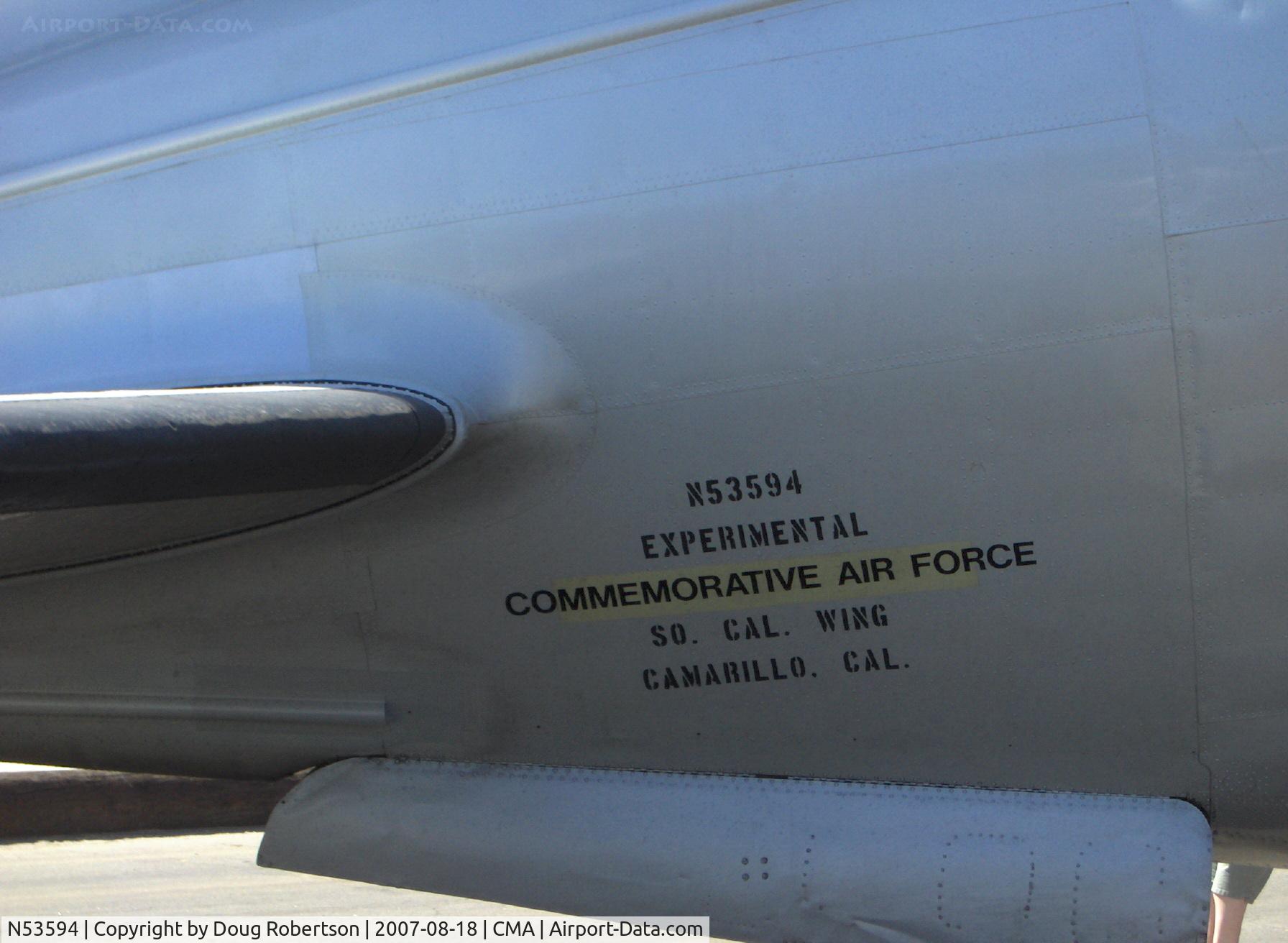 N53594, 1944 Curtiss C-46F Commando C/N 22486, 1945 Curtiss-Wright C-46F COMMANDO 'China Doll', two P&W R-2800 2,000 Hp each, data