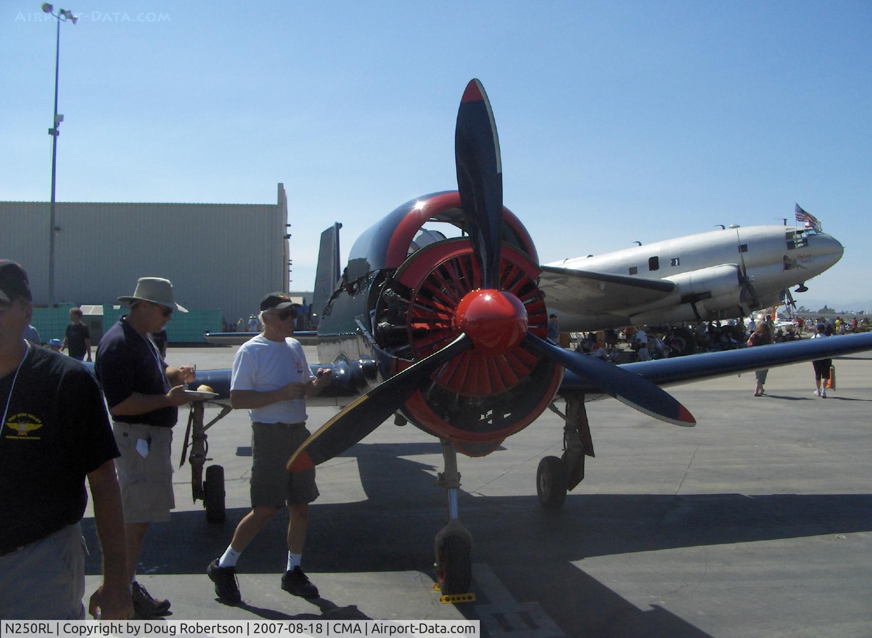 N250RL, 1968 Nanchang CJ-6A C/N 2432066, 1968 Nanchang China CJ-6A, Huosai 6A 9 cylinder radial 285 Hp, engine cowl up