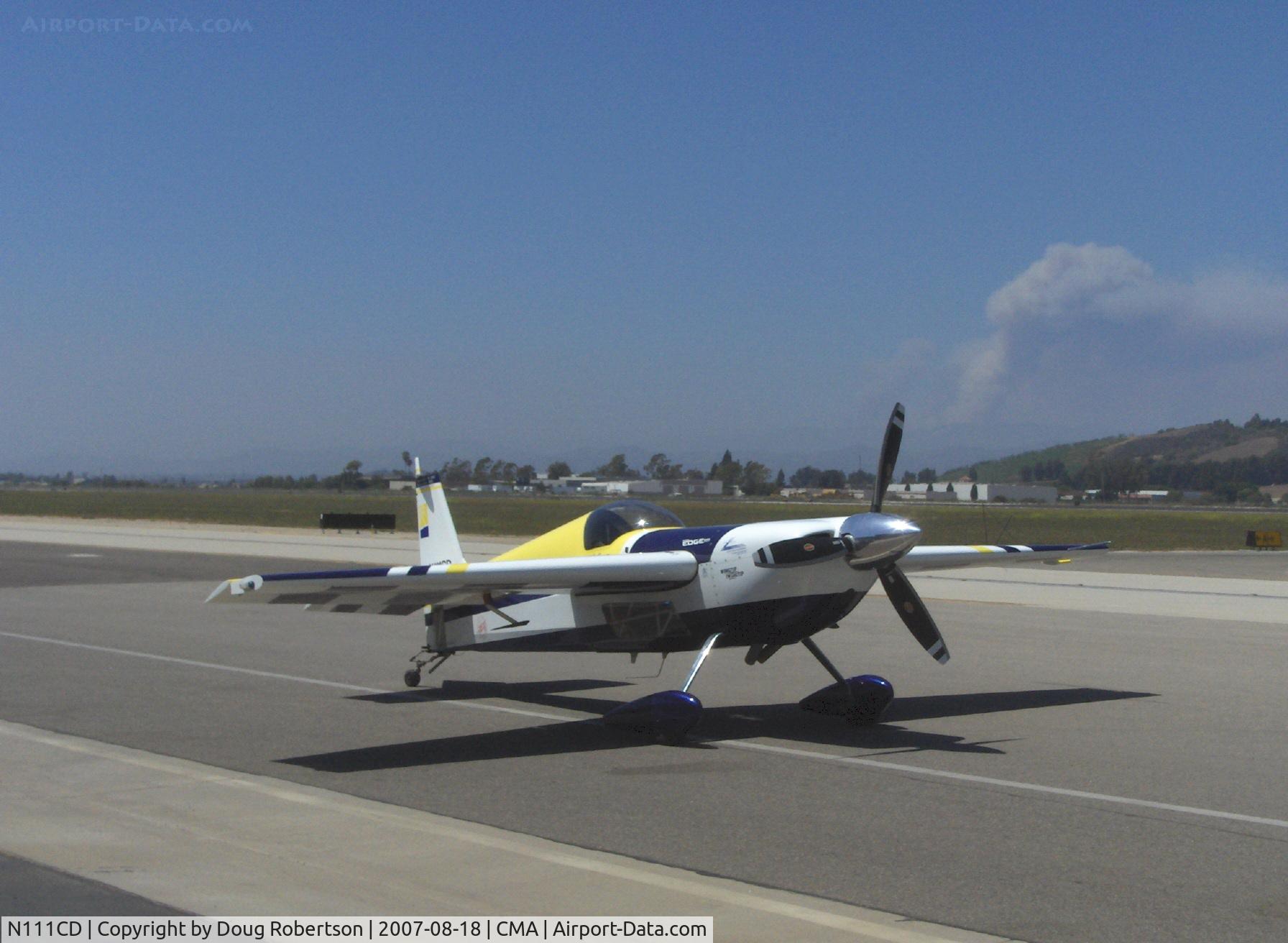 N111CD, 1999 Zivko Edge 540 C/N 0026, 1999 Zivco EDGE 540 Aerobatic, Lycoming AEIO-540 330 Hp, Vicki Cruse-President, International Aerobatic Club. Member USA Aerobatic Team, awaiting airshow flight