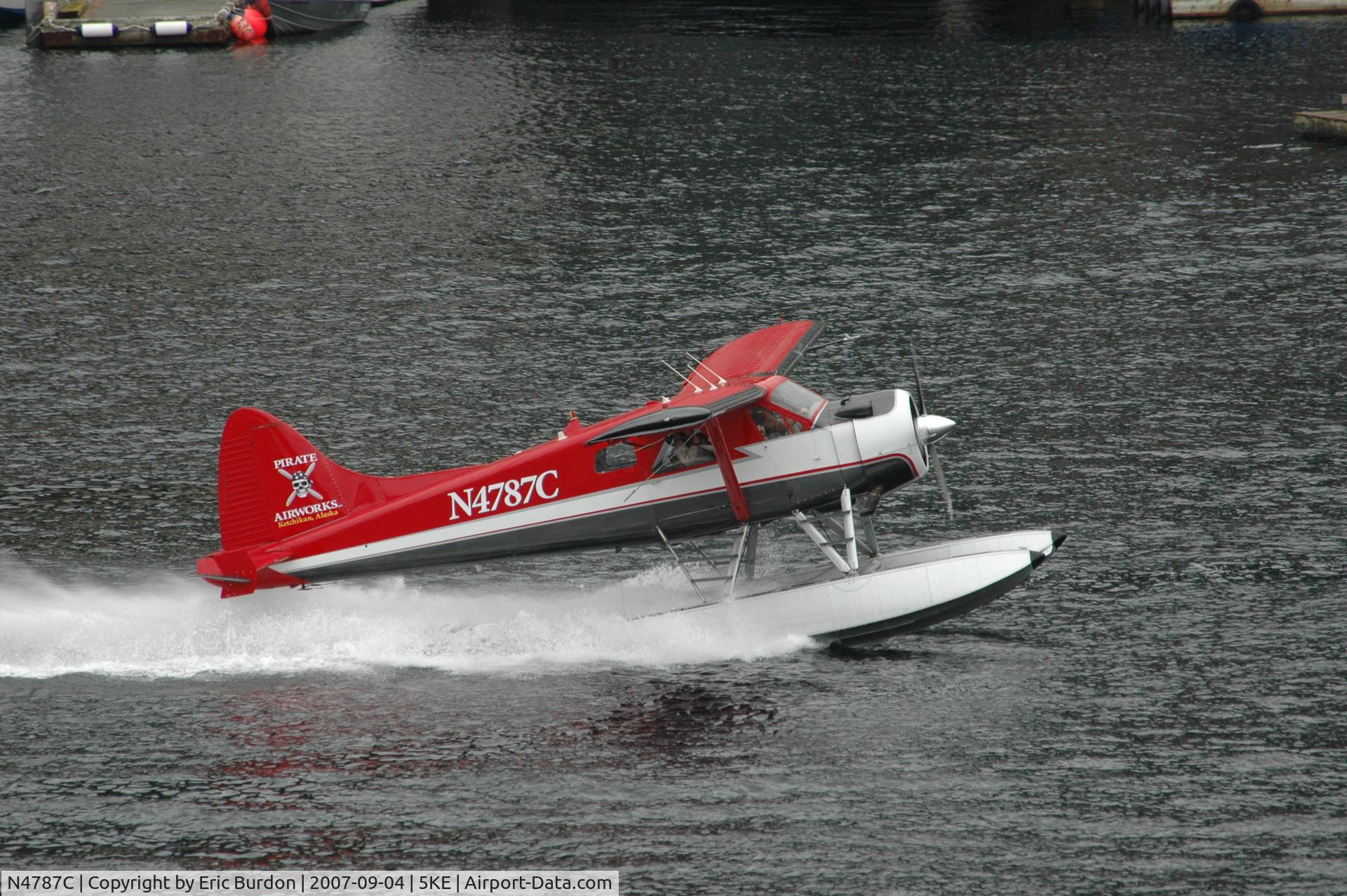 N4787C, De Havilland Canada Beaver DHC-2 C/N 1330, Ketchikan Take Off