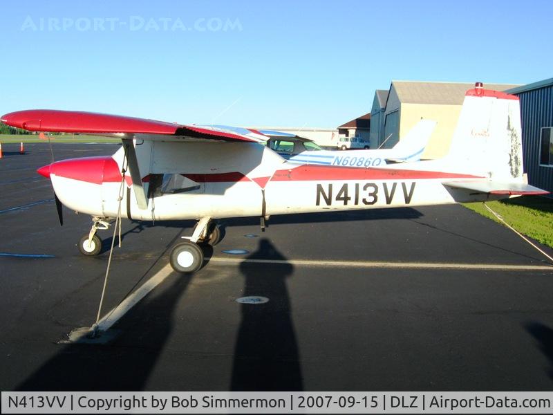 N413VV, 1963 Cessna 150D C/N 15060136, On the ramp at Delaware, OH