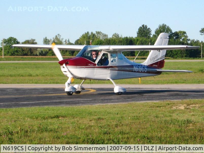 N619CS, 2006 Tecnam P-2004 Bravo C/N 049, Departing Delaware, OH