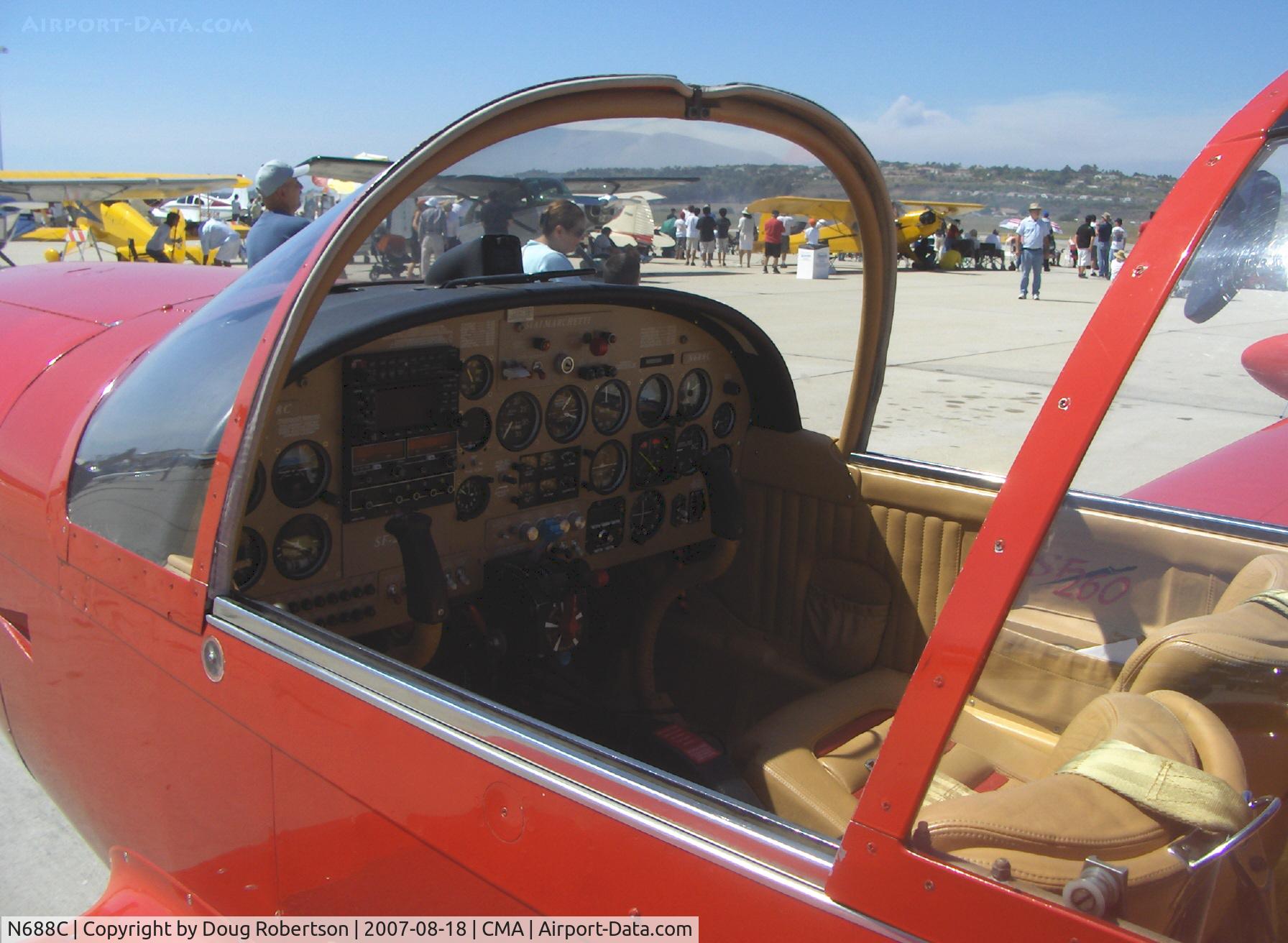 N688C, SIAI-Marchetti SF-260C C/N 466/37-004, SIAI-Marchetti SF.260C, Lycoming O-540-E4A5 260 Hp, deluxe leather interior