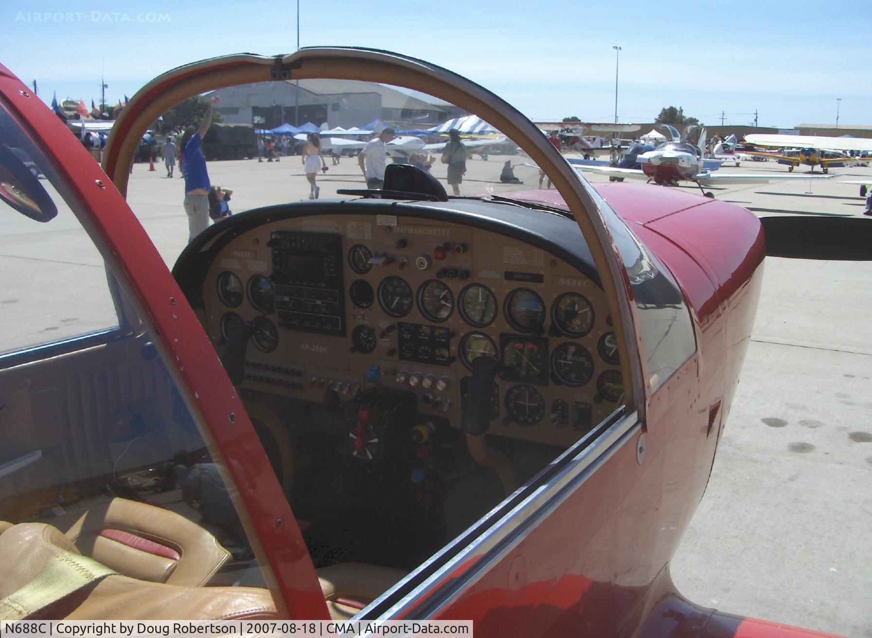 N688C, SIAI-Marchetti SF-260C C/N 466/37-004, SIAI-Marchetti SF.260C, Lycoming O-540-E4A5 260 Hp, panel