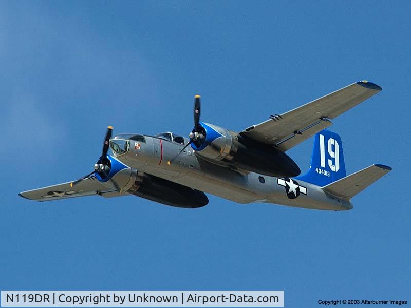 N119DR, 1944 Douglas A-26B Invader Invader C/N 27592, In Air