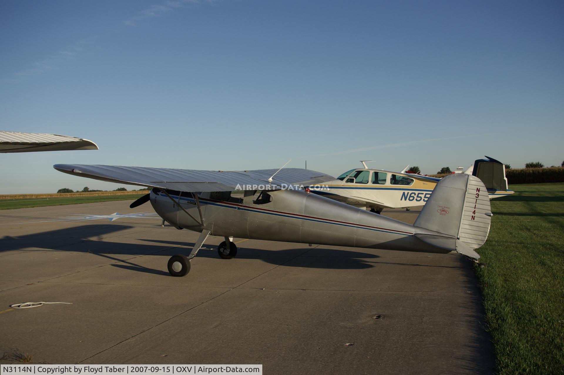 N3114N, 1947 Cessna 120 C/N 13372, Knoxville Fly In