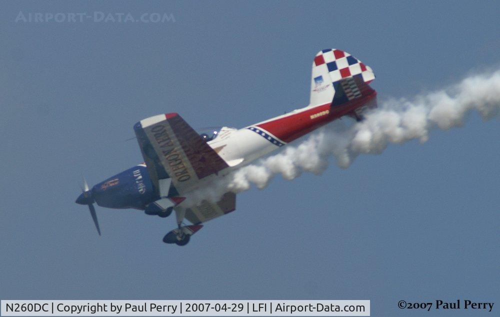 N260DC, 1956 De Havilland Canada DHC-1B-2-S5 Chipmunk Mk2 C/N 180-218, A shallow dive back through her own smoke