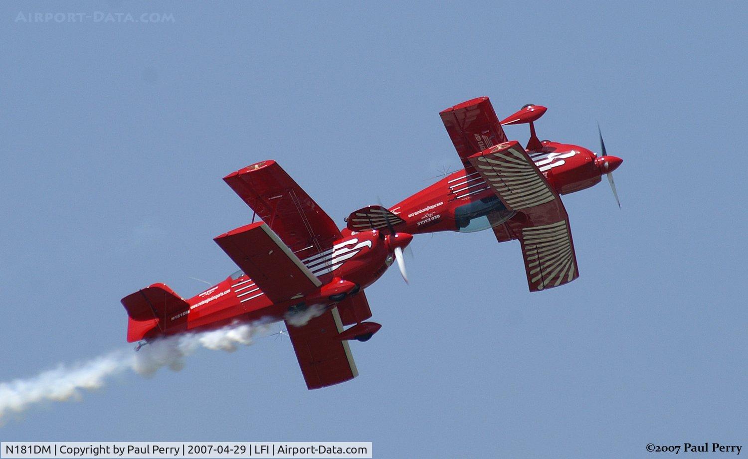 N181DM, 2001 Christen Eagle I C/N M002, Red Eagle pre-show