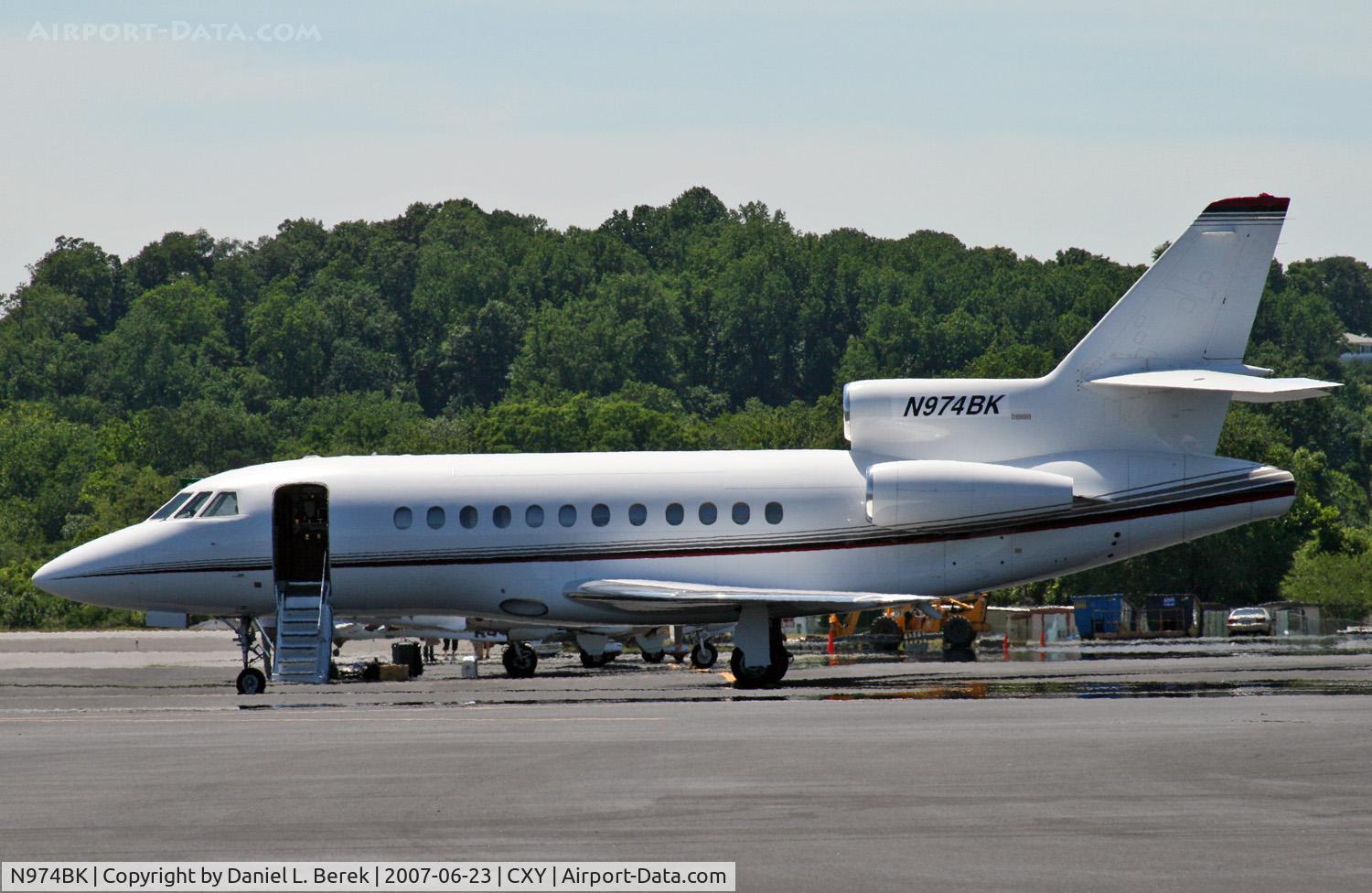 N974BK, 1991 Dassault Falcon 900 C/N 105, This tri-motor was parked next to our Ford Tri-Motor.