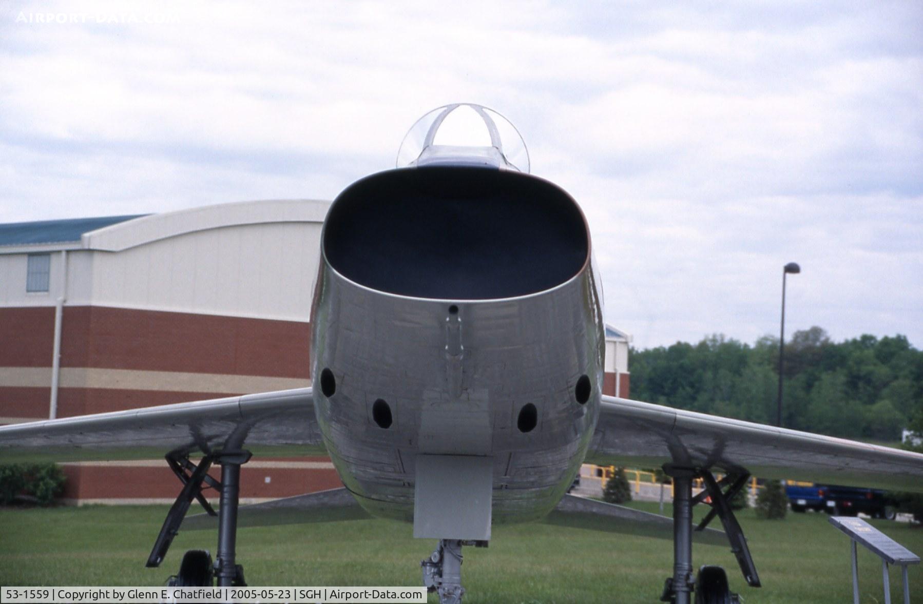53-1559, 1953 North American F-100A Super Sabre C/N 192-54, F-100A business end