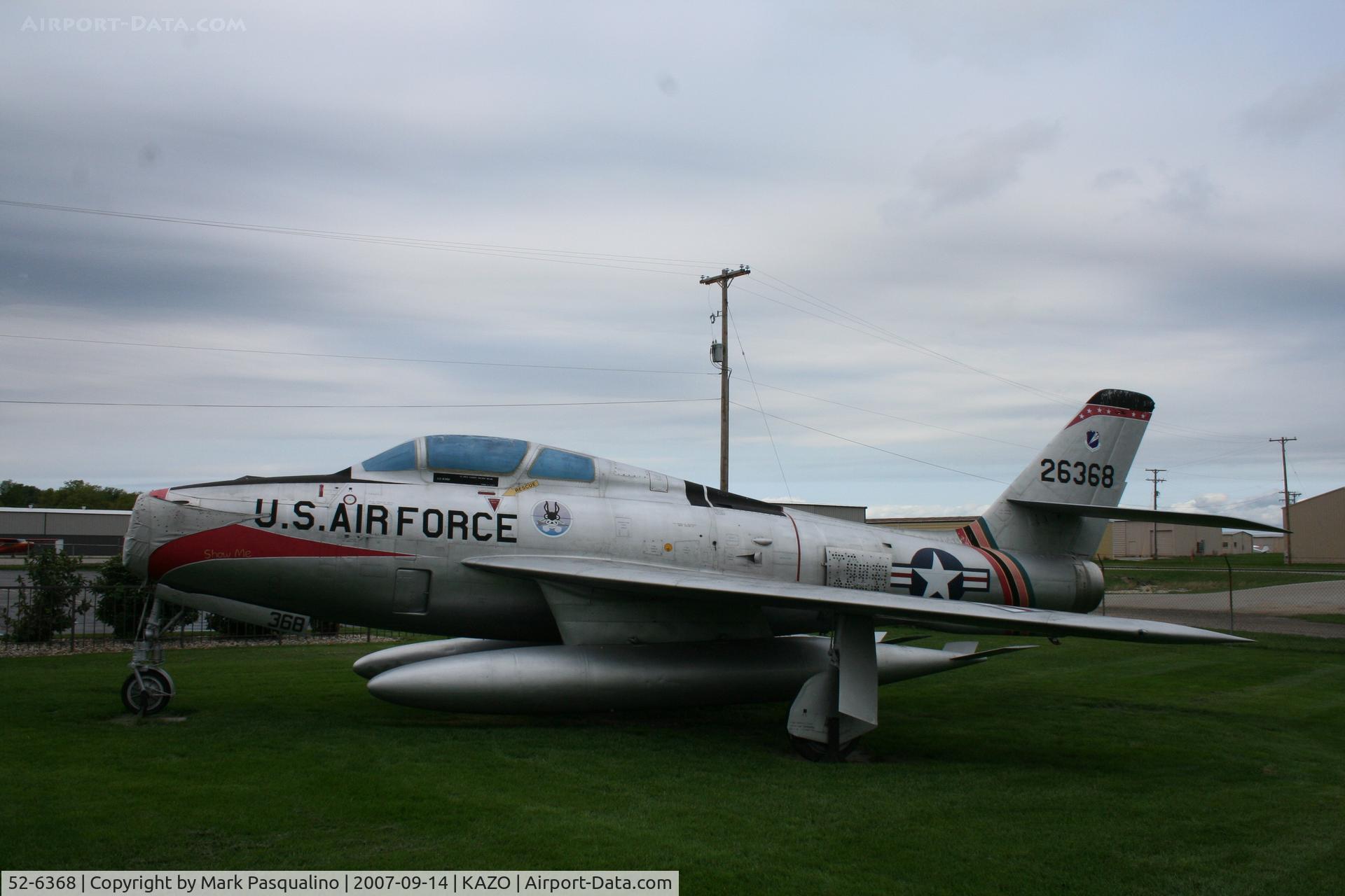52-6368, Republic F-84F Thunderstreak C/N Not found 52-6368, Republic F-84F