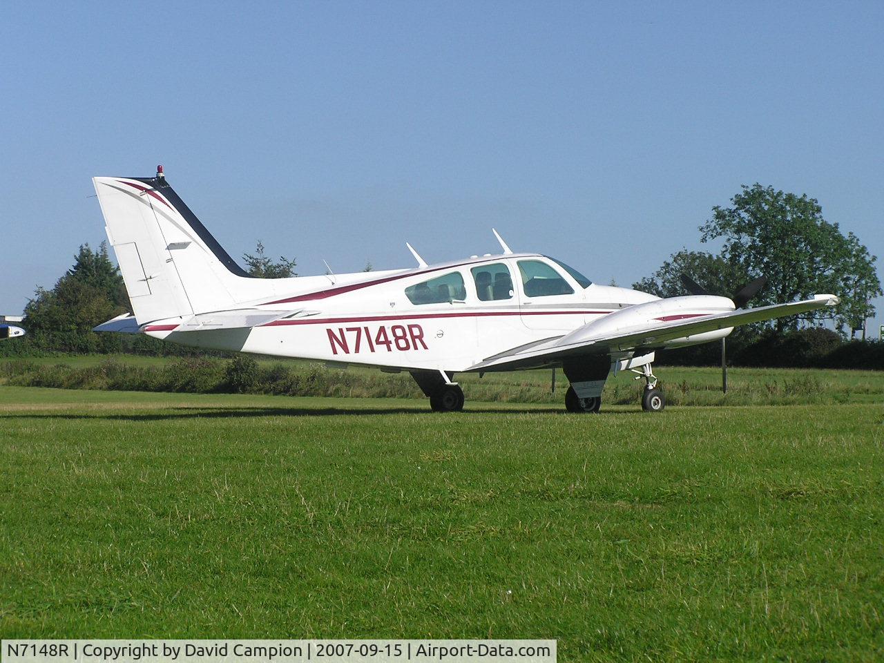 N7148R, 1977 Beech 95-B55 (T42A) Baron C/N TC-2028, Taken @ Popham on 15 September 2007 - PM
