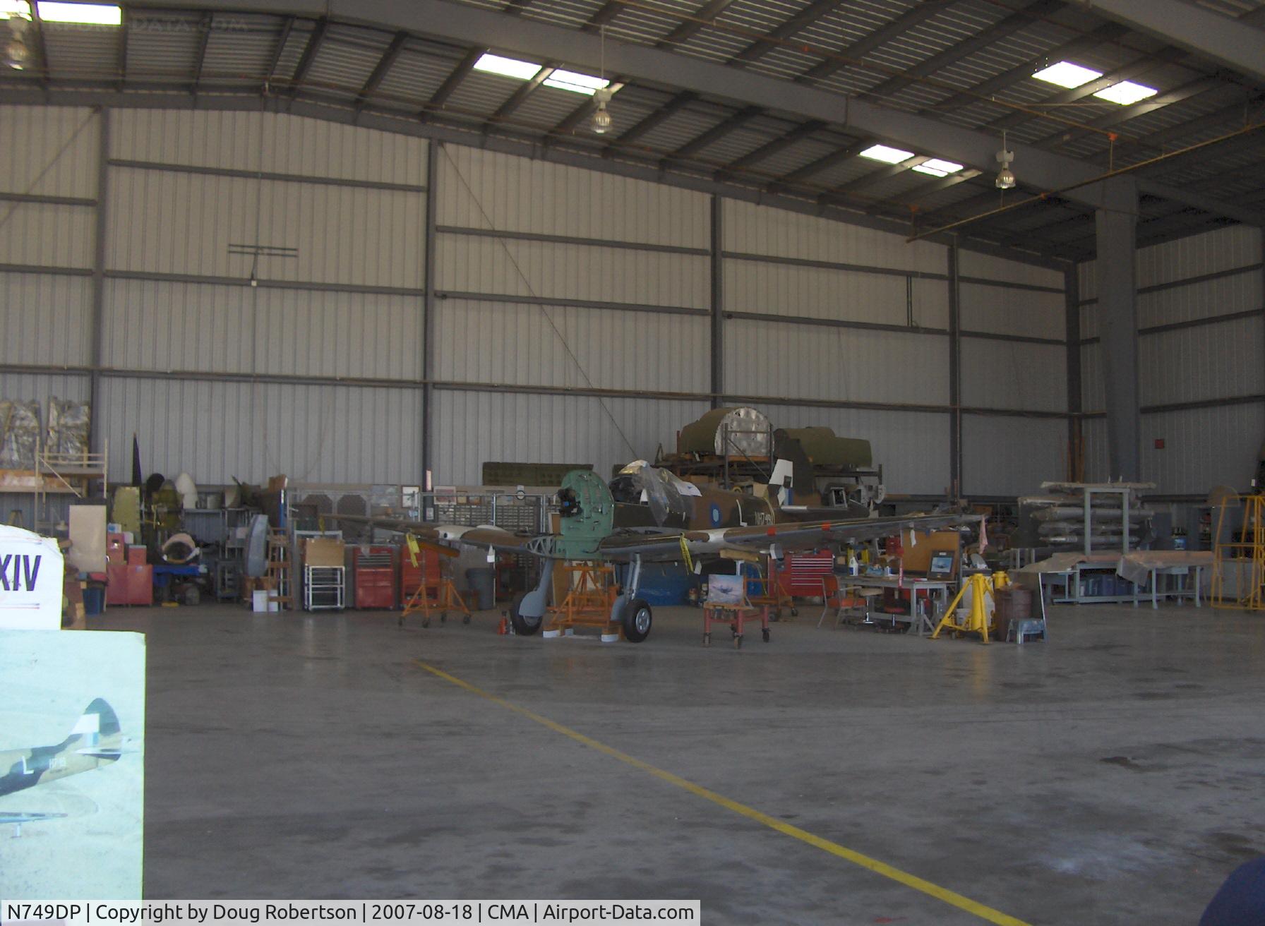 N749DP, 1945 Supermarine Spitfire XIV C/N 6S/583887, 1983 Vickers/Supermarine SPITFIRE Mark XIVe, Rolls Royce Griffon 65 V-12, 2,050 Hp, in restoration