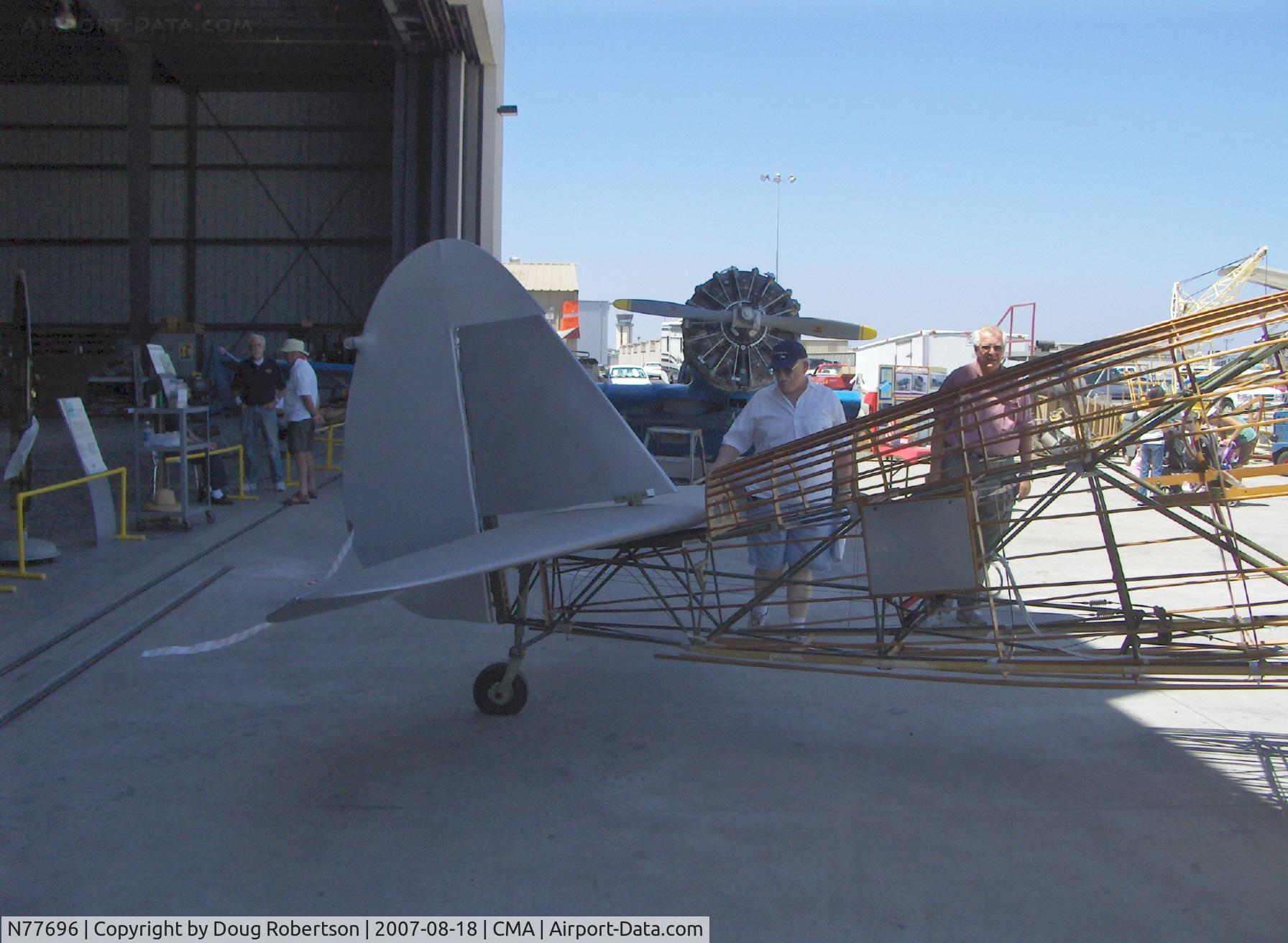 N77696, 1947 Fairchild 24R-46 C/N R46337, 1947 Fairchild F24R-46 (UC-61K), Ranger L-440-3 200 Hp, in restoration, tail recovered