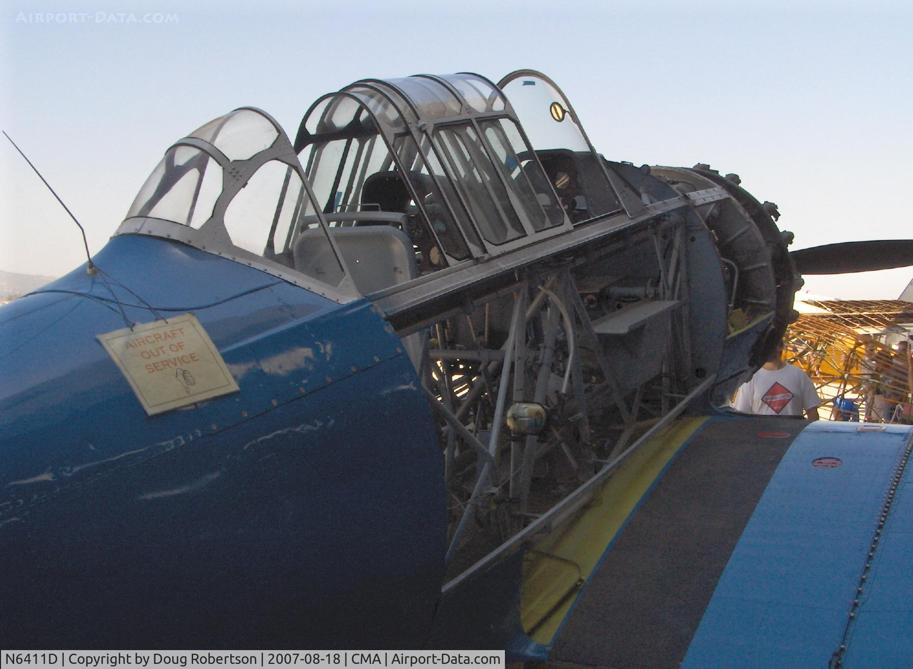 N6411D, 1942 North American SNJ-4 Texan C/N 88-10117, North American T-6 TEXAN, in Rebuild/Restoration, Aircraft Out Of Service (understatement of the day)