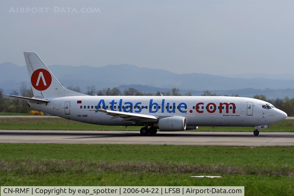 CN-RMF, 1990 Boeing 737-4B6 C/N 24807, departing rwy 16