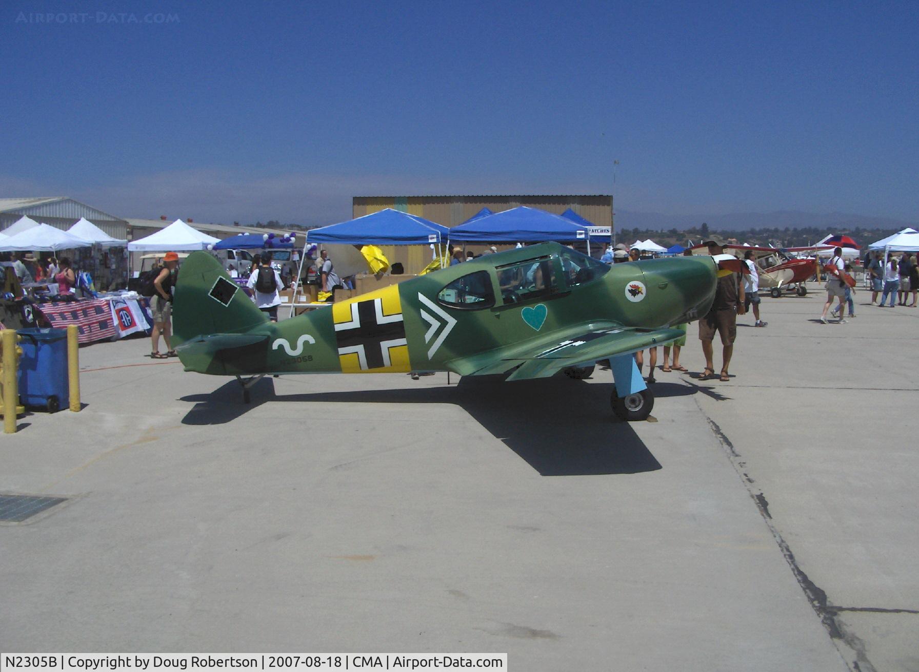 N2305B, 1948 Temco GC-1B Swift C/N 3605, 1948 TEMCO GC-1B SWIFT in WWII German camouflage livery, Continental C-125 125 Hp