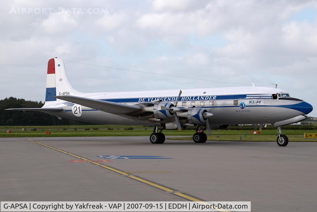 G-APSA, 1958 Douglas DC-6A C/N 45497, Air Atlantic DC6 in KLM colors