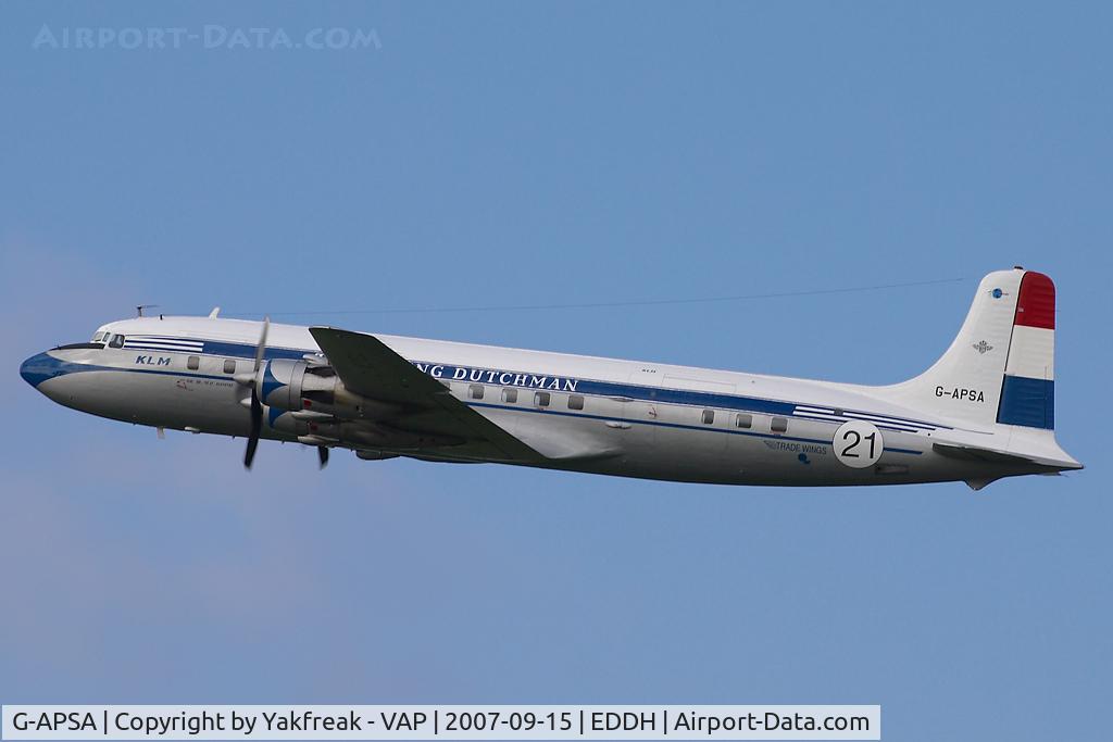 G-APSA, 1958 Douglas DC-6A C/N 45497, Air Atlantic DC6 in KLM colors