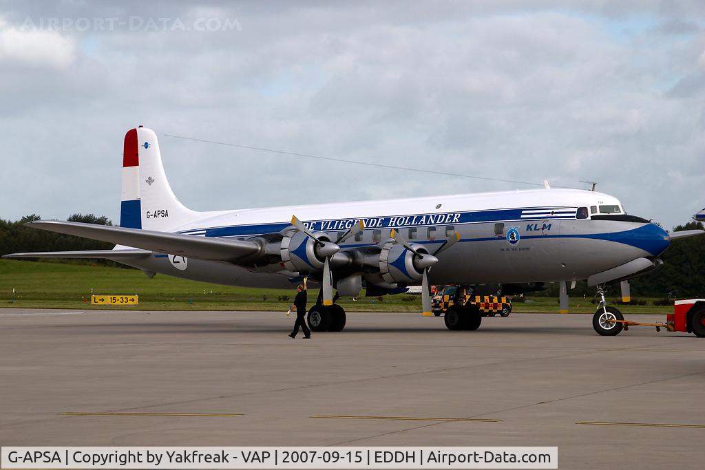 G-APSA, 1958 Douglas DC-6A C/N 45497, Air Atlantic DC6 in KLM colors