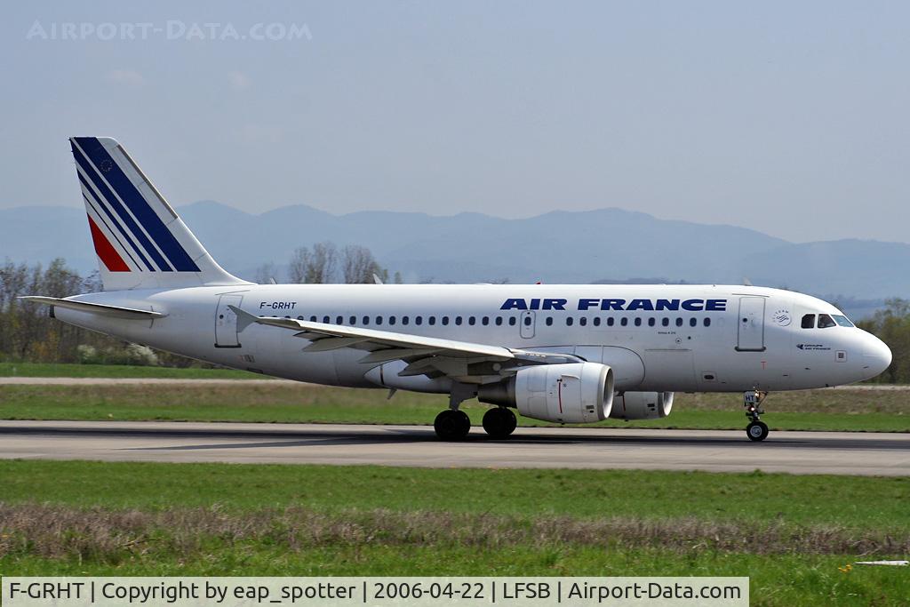 F-GRHT, 2001 Airbus A319-111 C/N 1449, departing to ORY