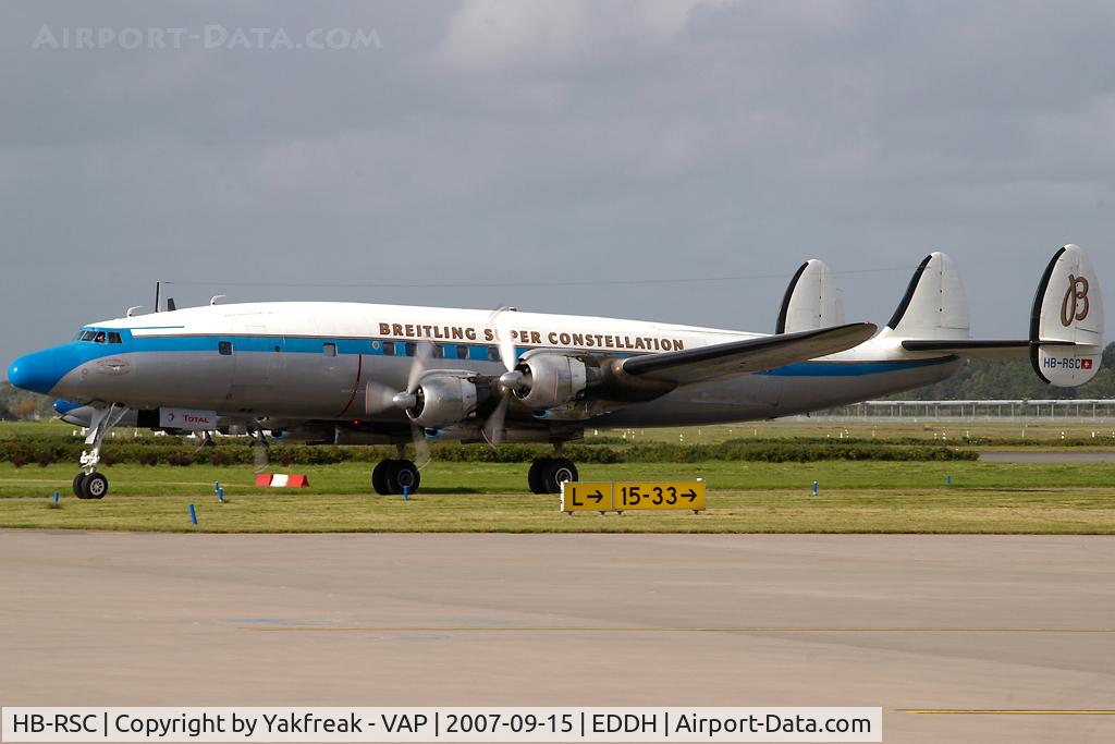 HB-RSC, 1955 Lockheed C-121C Super Constellation (L-1049F) C/N 1049F-4175, SUper Constellation Flyers Lockheed L1049 Constellation
