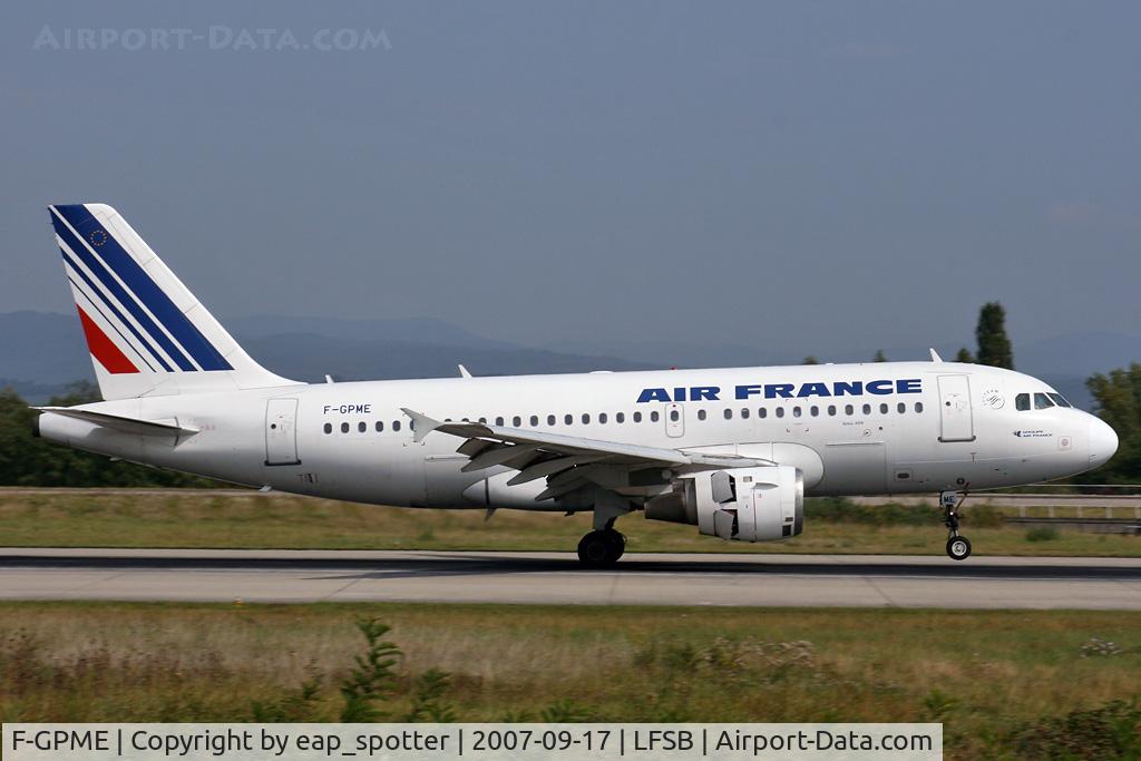 F-GPME, 1996 Airbus A319-113 C/N 625, landing from Paris ORY as AF 7334
