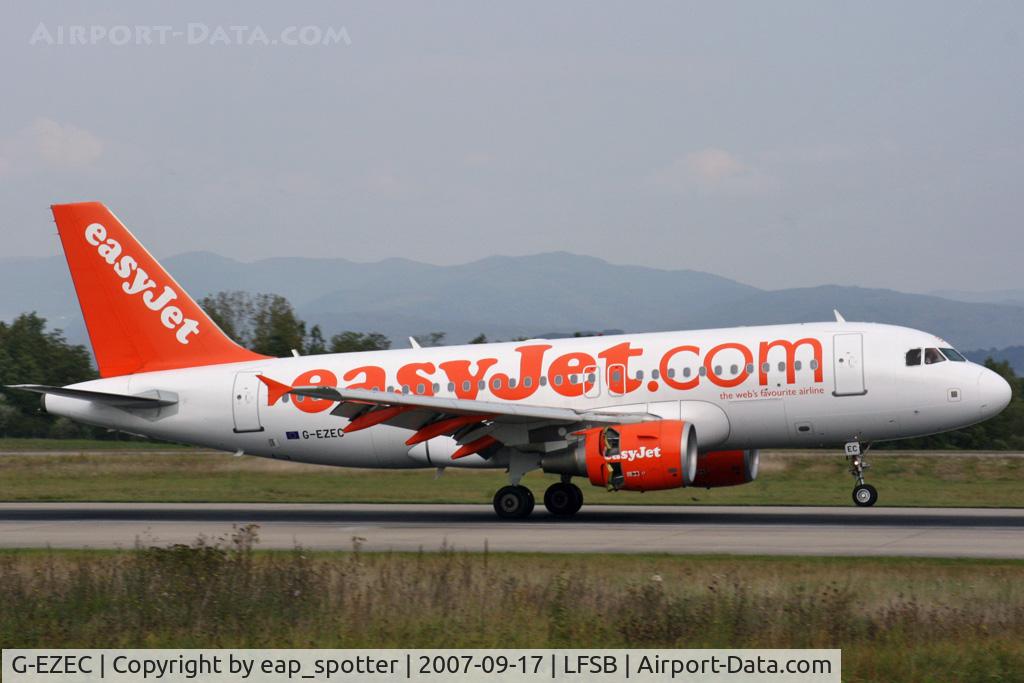 G-EZEC, 2004 Airbus A319-111 C/N 2129, landing from London STN as U2 3313