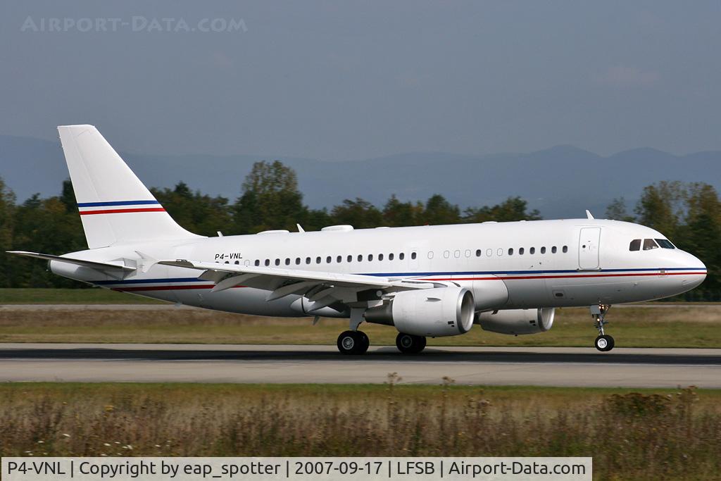 P4-VNL, Airbus ACJ319 (A319-115/CJ) C/N 2921, returning to JetAviation after testflight