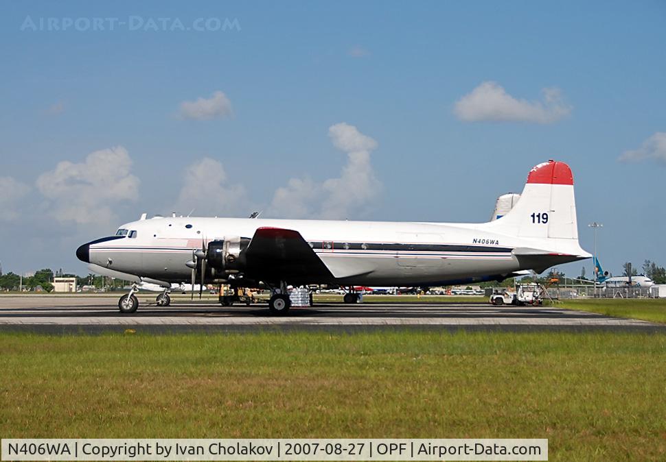 N406WA, Douglas C-54G (DC4-ME2) Skymaster C/N DO338, Military version of the DC-4 today carrying cargo