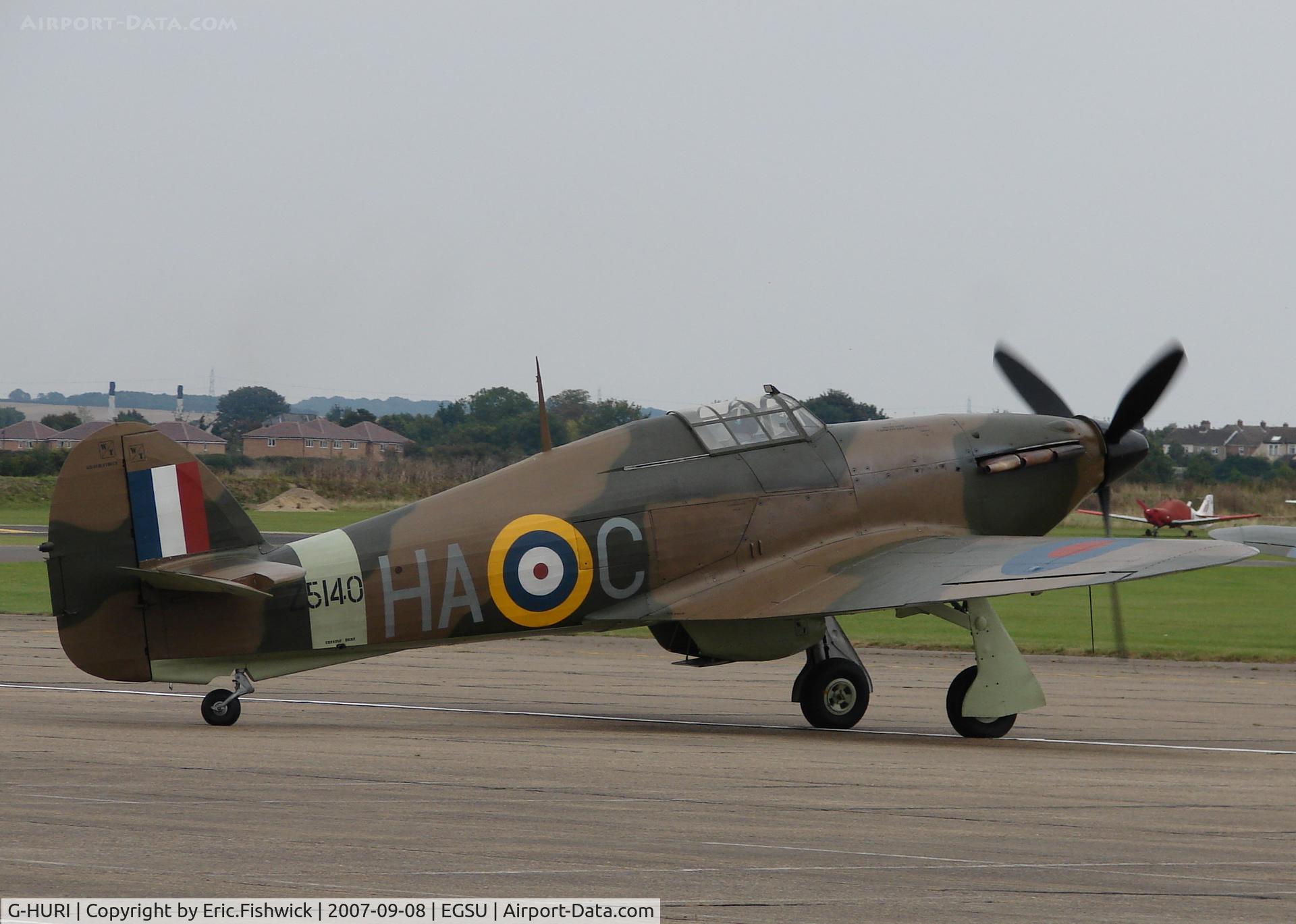 G-HURI, 1942 Hawker (CCF) Hurricane Mk12A C/N 72036, 2. Z5140 at Duxford September Airshow 2007