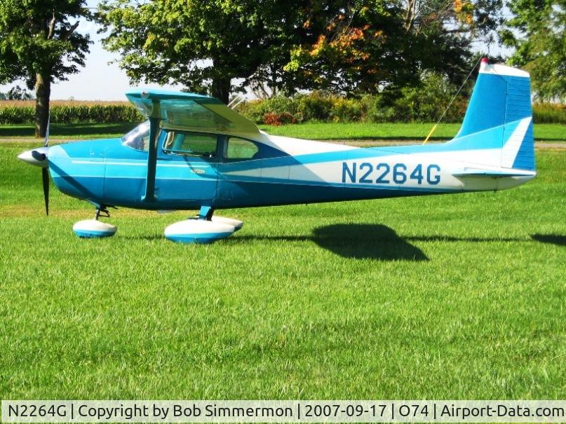 N2264G, 1958 Cessna 182B Skylane C/N 51564, On the grass in Mount Victory, OH