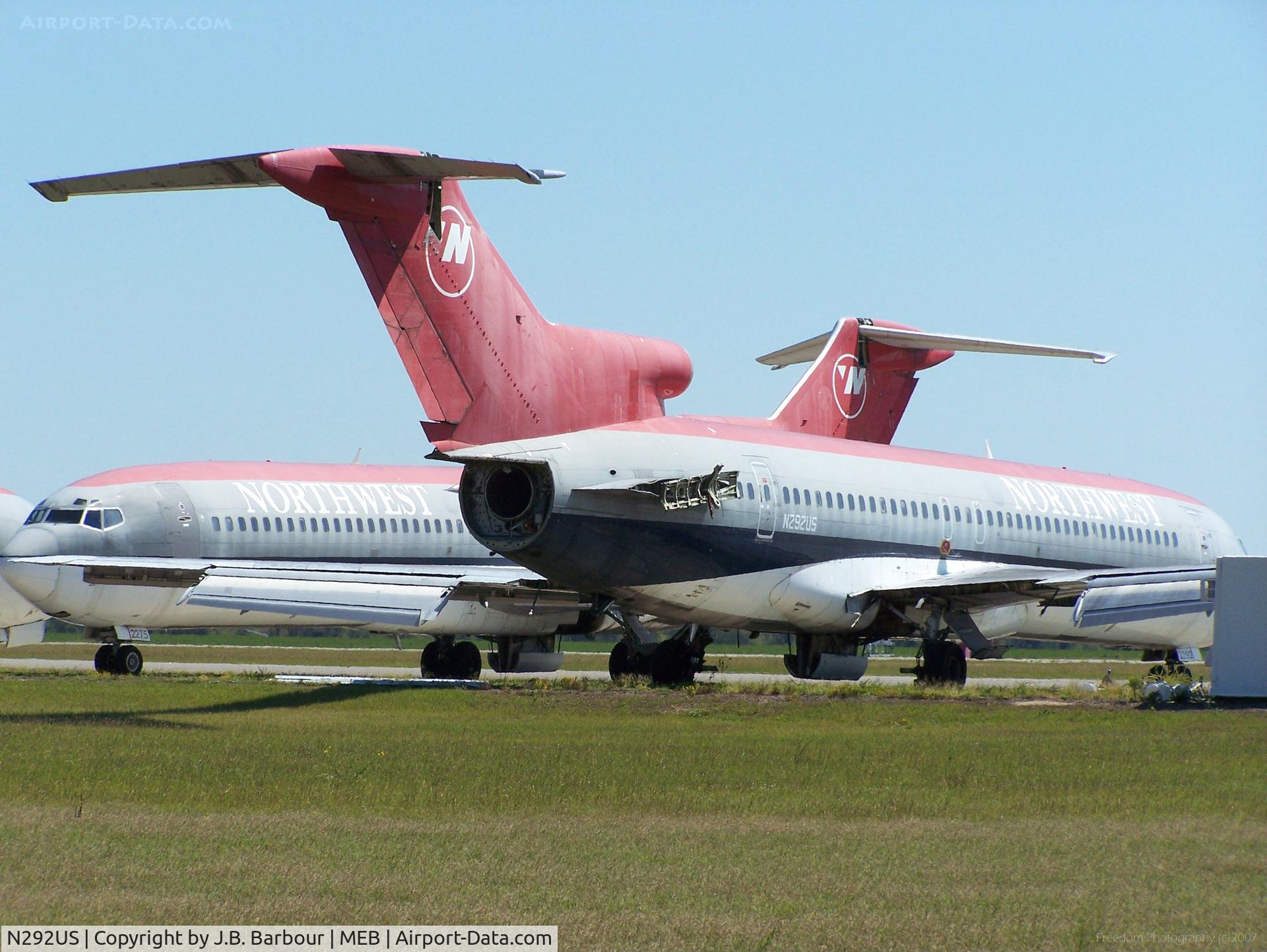 N292US, 1977 Boeing 727-251 C/N 21503, The end has come to this Northwest mammoth.  Nothing left but to give up her parts