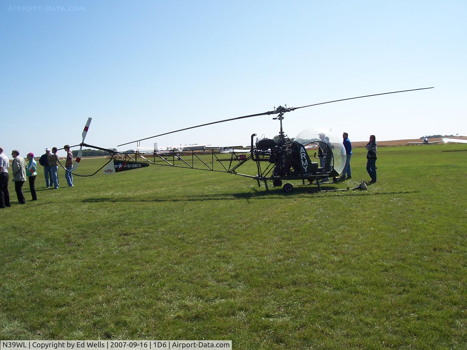 N39WL, Bell OH-13E C/N 514, Hector MN Flight Breakfast