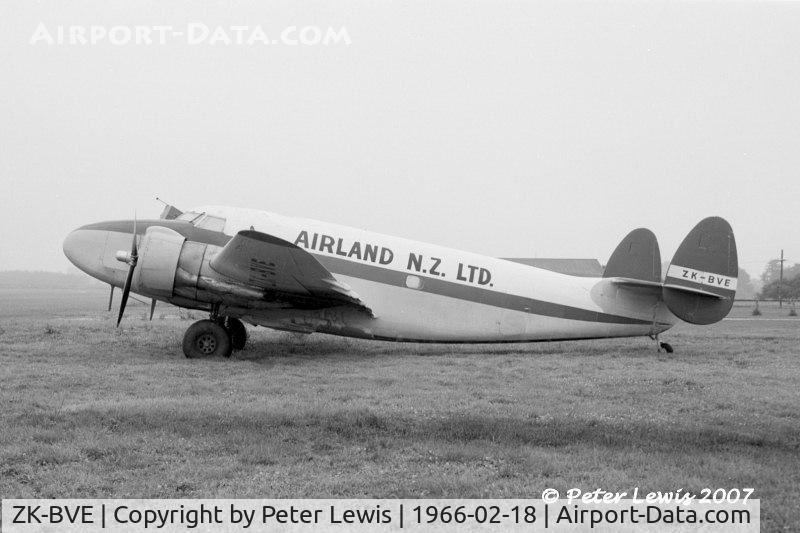 ZK-BVE, Lockheed 18-56 Lodestar C/N 2020, at the old Bell Block New Plymouth airfield