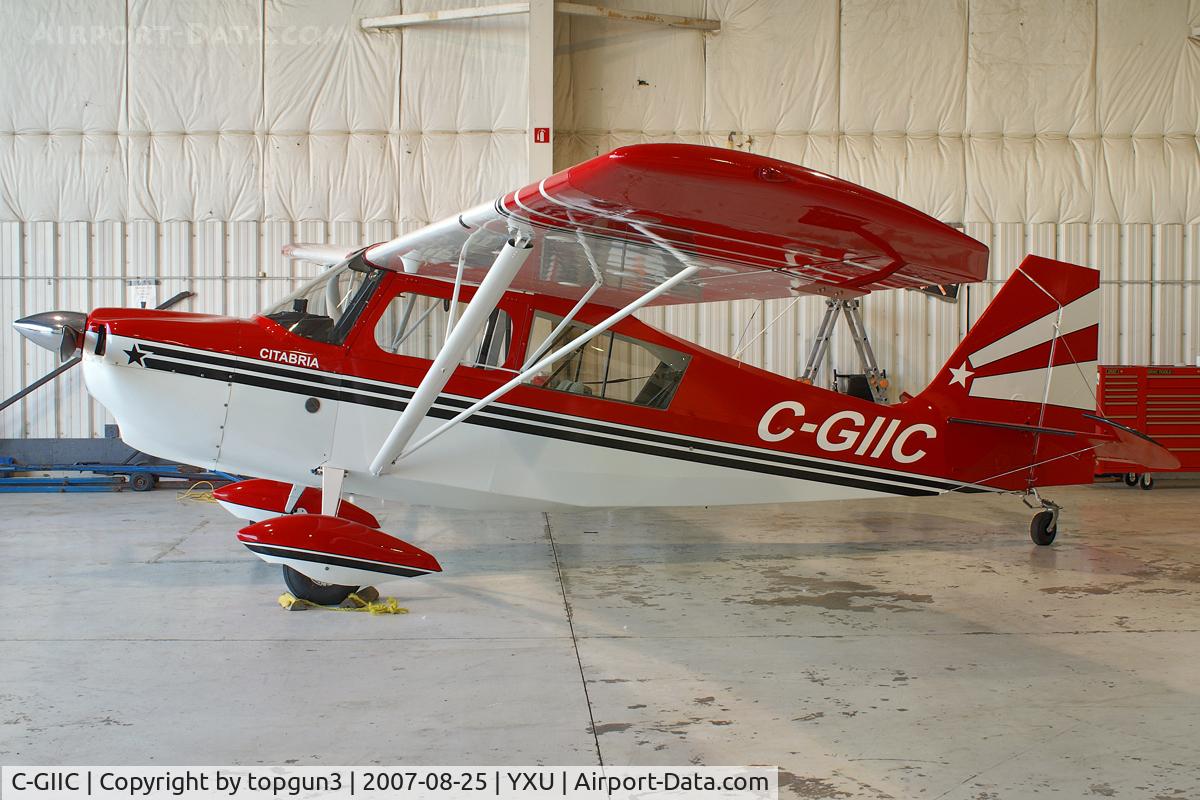 C-GIIC, 1977 Bellanca 7GCAA C/N 344-77, Parked inside the Executive Aviation hangar.