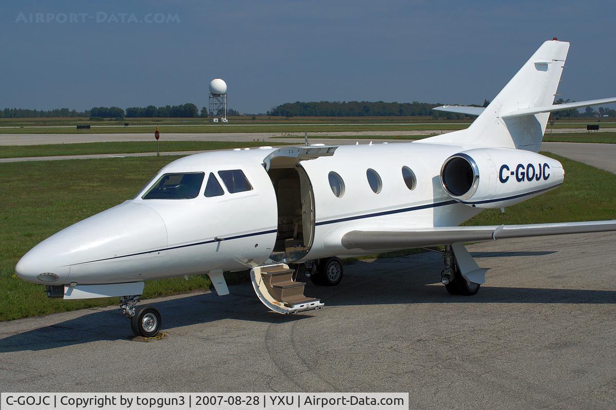 C-GOJC, 1982 Dassault Falcon 10 C/N 182, Parked at ESSO ramp.