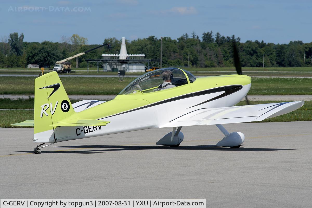C-GERV, 2002 Vans RV-8 C/N 81117, Taxiing across Ramp III for departure.