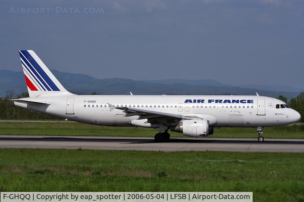 F-GHQQ, 1992 Airbus A320-211 C/N 0352, departing rwy 16 destination ORY