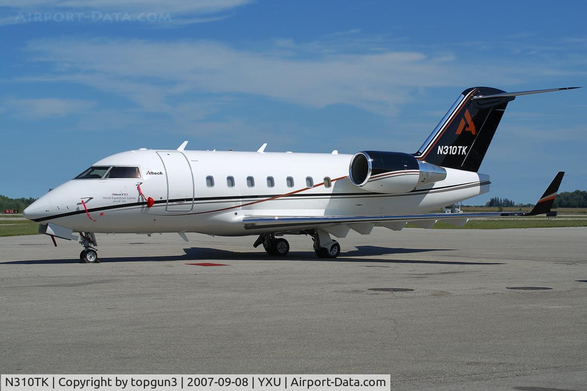 N310TK, 2005 Bombardier Challenger 604 (CL-600-2B16) C/N 5606, Parked at ESSO ramp.