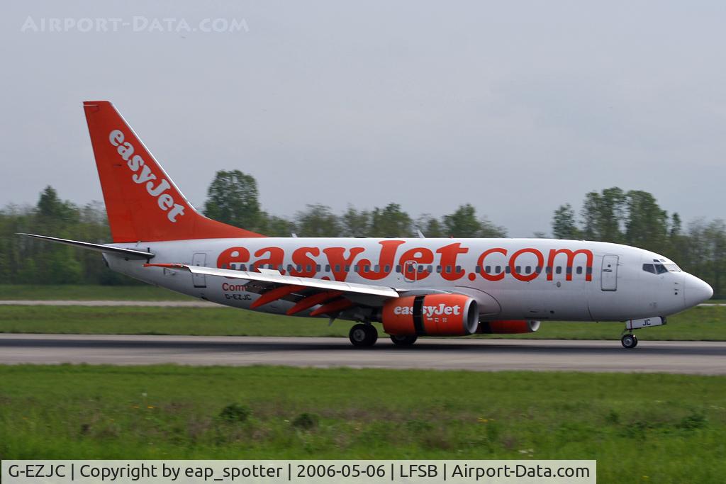 G-EZJC, 2000 Boeing 737-73V C/N 30237, landing rwy 16