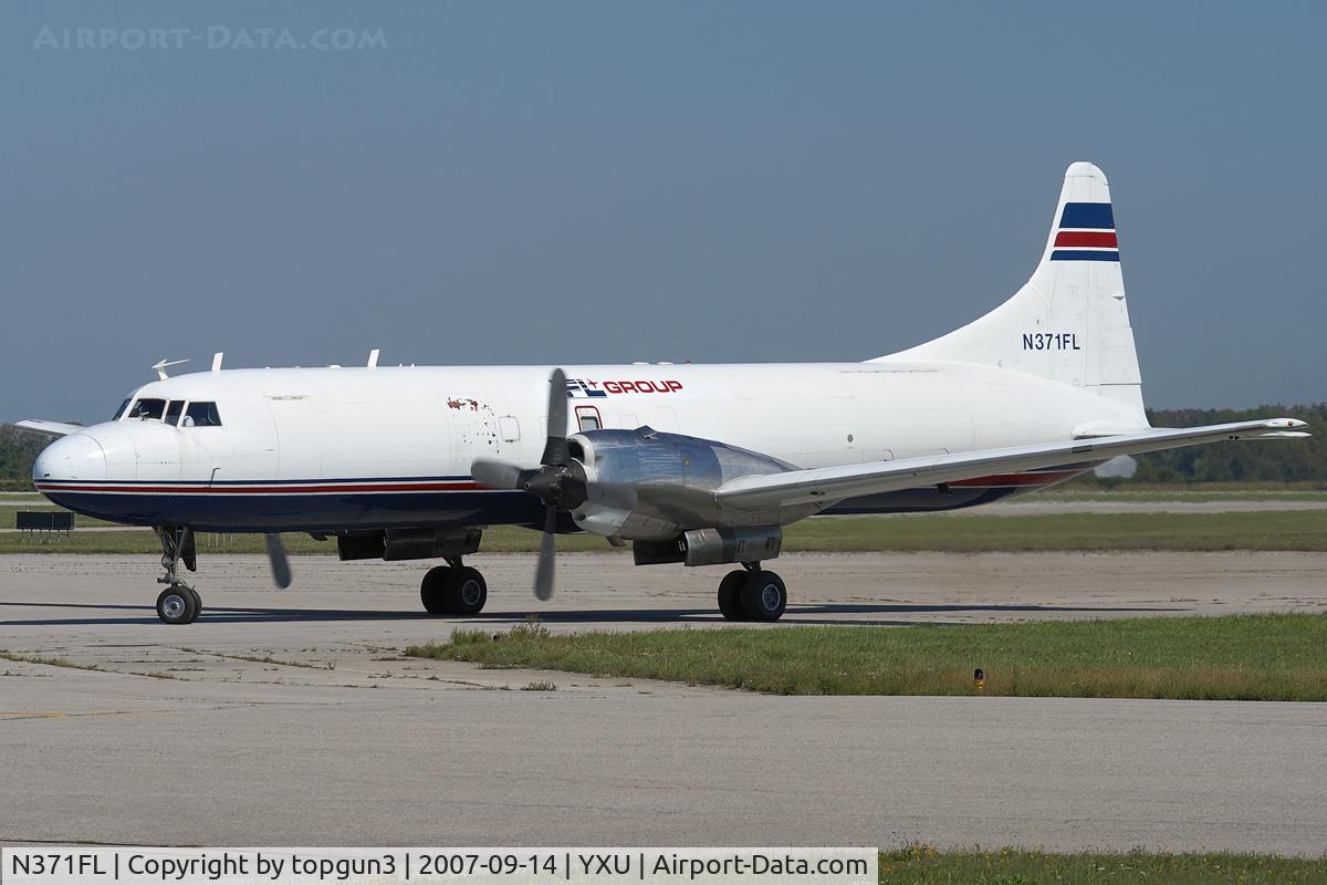 N371FL, 1956 Convair 580 C/N 309, Arriving at Ramp II.
