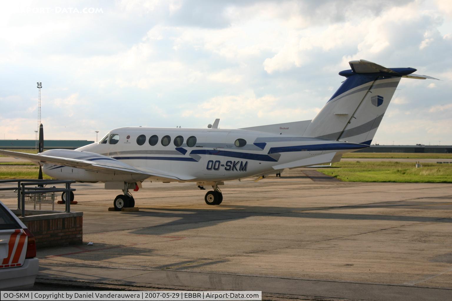 OO-SKM, 1991 Beech B200 Super King Air King Air C/N BB-1407, parked on ABELAG apron