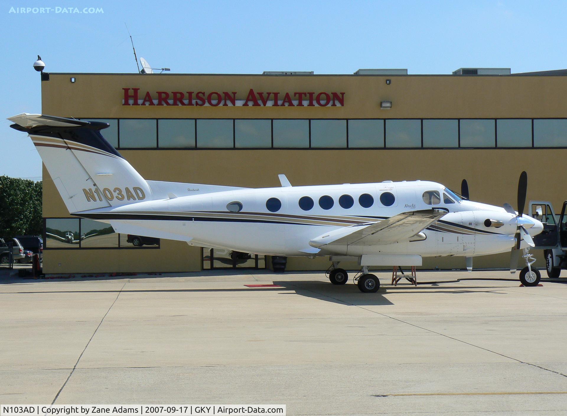 N103AD, 1985 Beech 300 C/N FA-62, on the ramp at Arlington Muni
