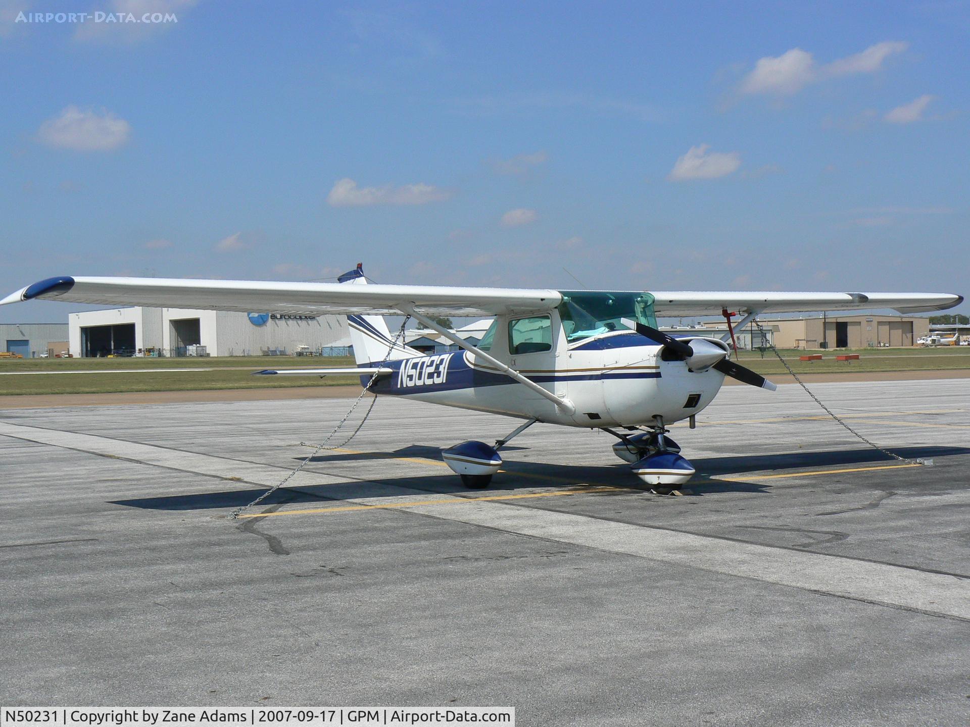 N50231, 1968 Cessna 150H C/N 15069153, on the ramp at Grand Prairie