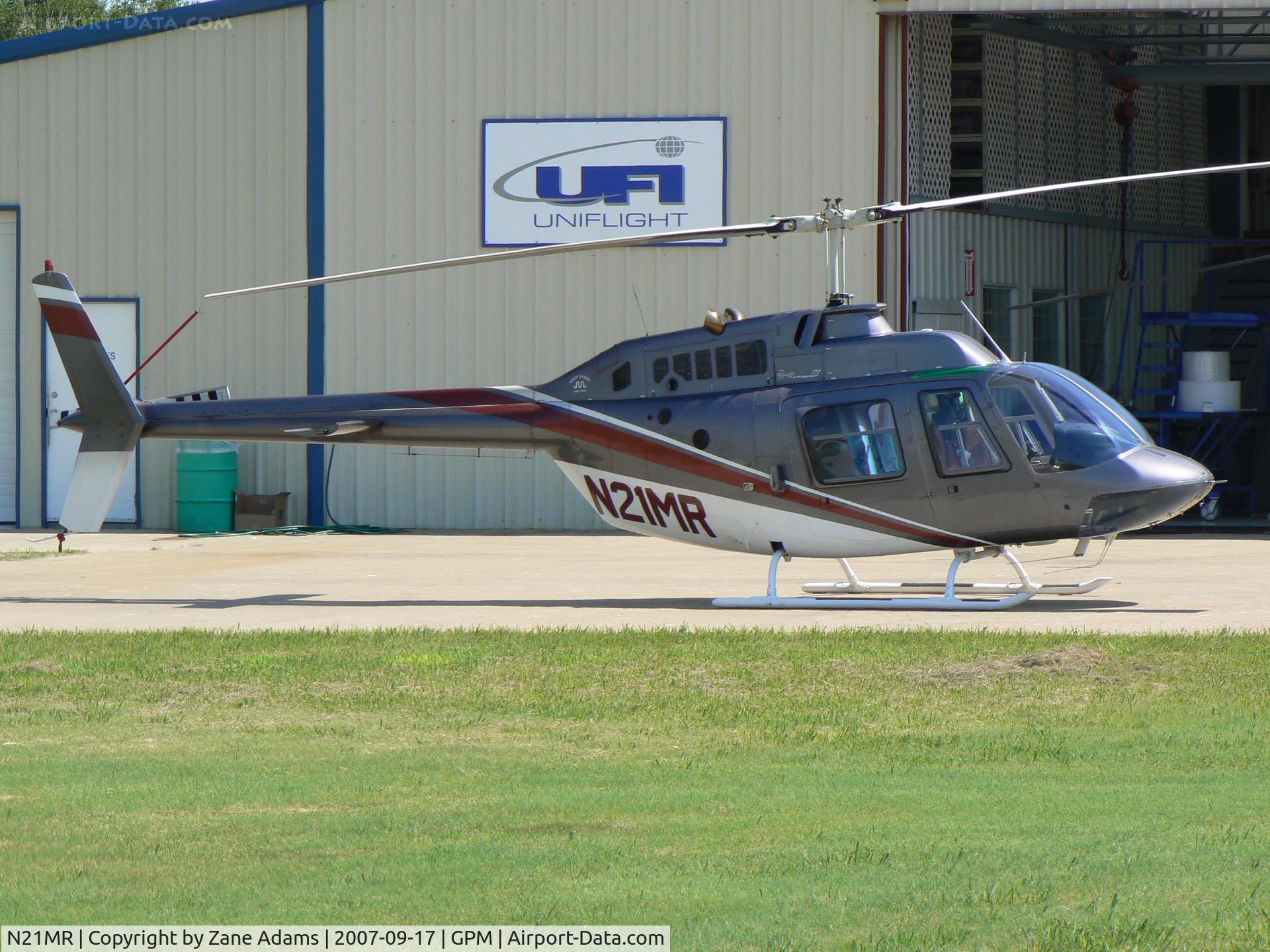 N21MR, 1978 Bell 206B JetRanger III C/N 2370, At maintenance shop, Grand Prairie, TX