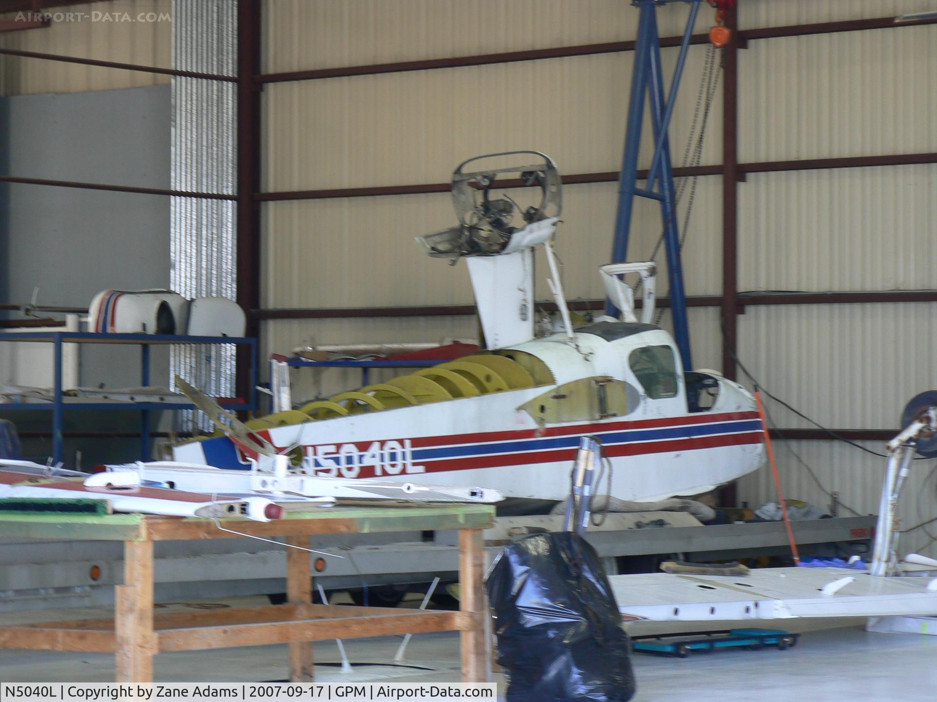 N5040L, 2005 Giefer Duane A ARROW II C/N A11 1833503 TRI, LA4-200 Lake in hanger, under restoration,  this aircraft was involved in a fatal accident Thursday, May 09, 1996 in SUNAPEE, NH