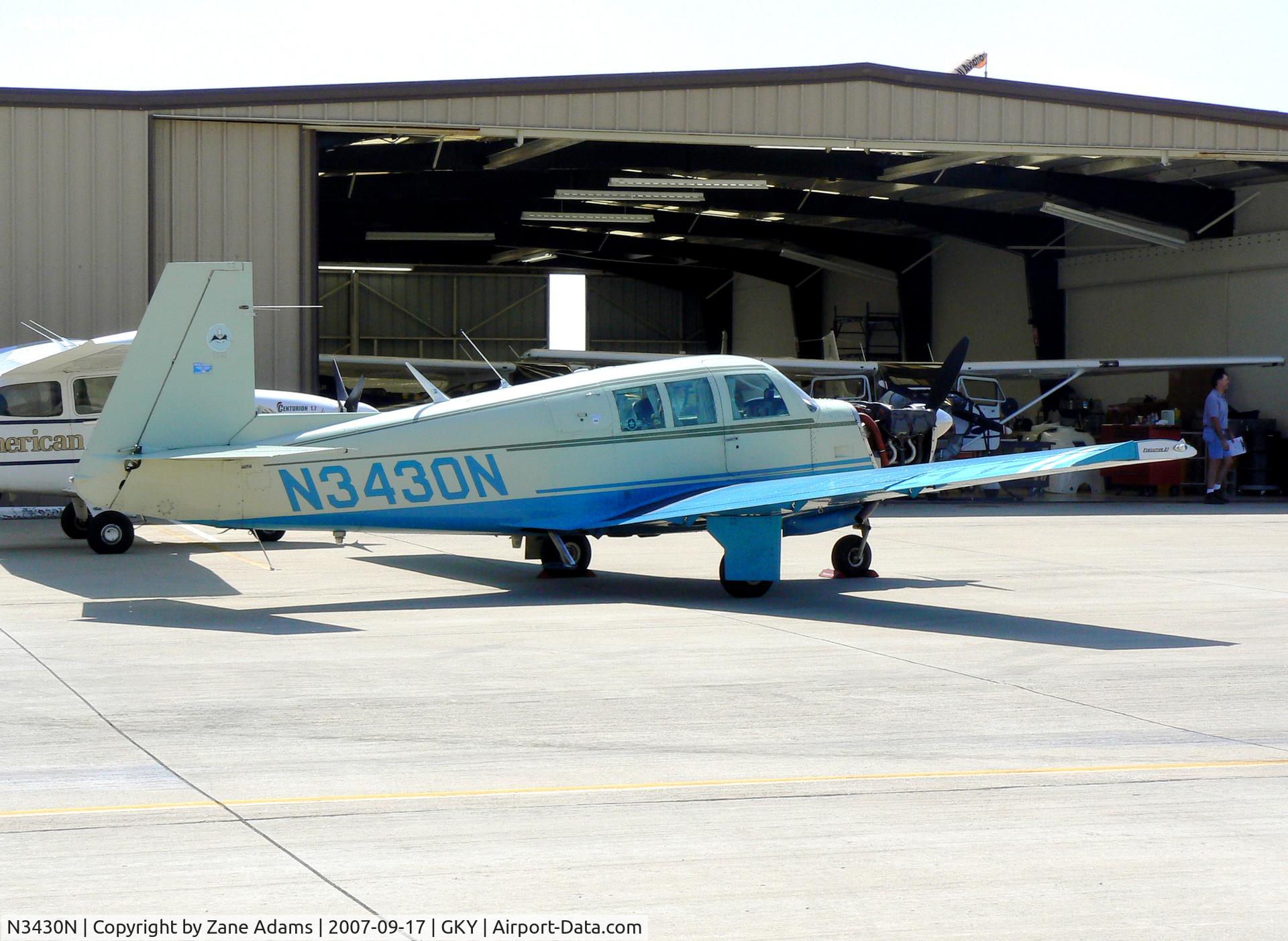 N3430N, 1967 Mooney M20F Executive C/N 680050, In for Maintenance